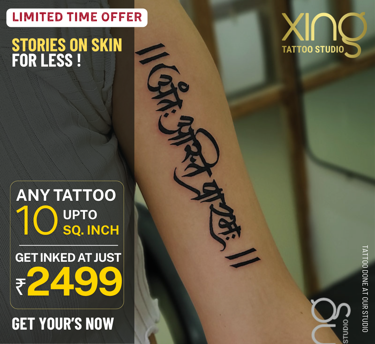 Custom tattoo by Artist Peace at Xing Tattoo Studio