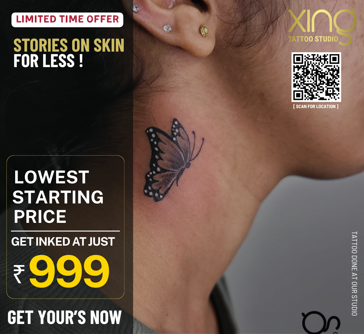 Geometric tattoo design at Xing Tattoo Studio